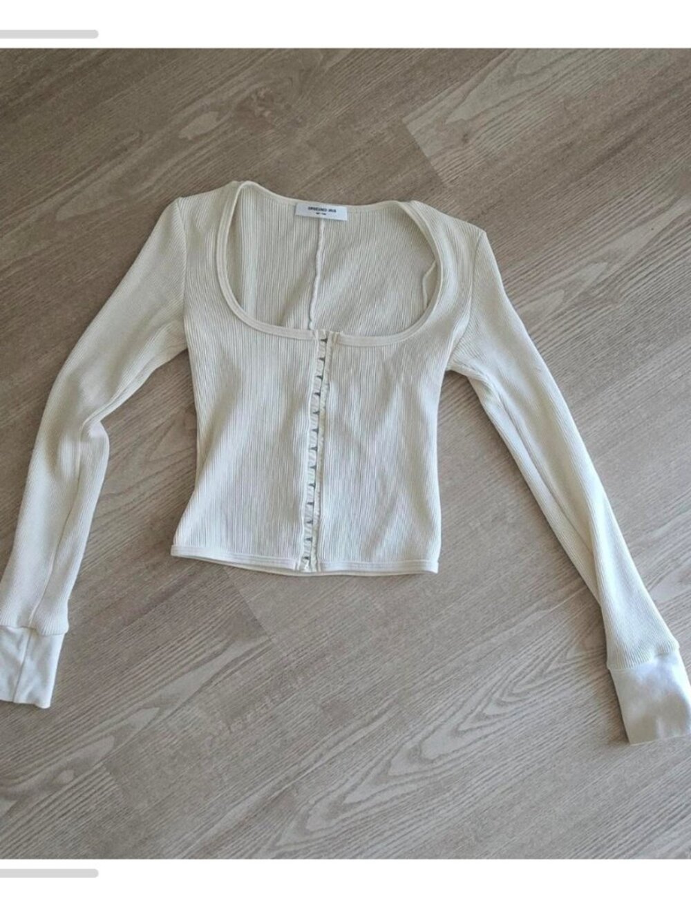 Orseund Iris Waffle Knit Top Longsleeve Size Small